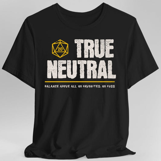 Printify T-Shirt Black / S True Neutral Shirt - DnD Alignment T-shirt