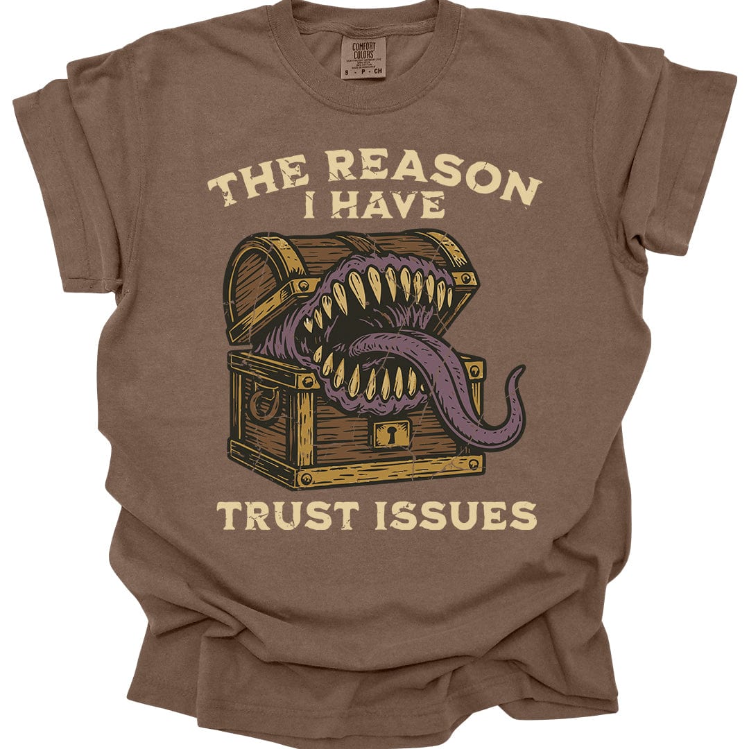 Printify T-Shirt Espresso / S Trust Issues Mimic Shirt - Comfort Colors