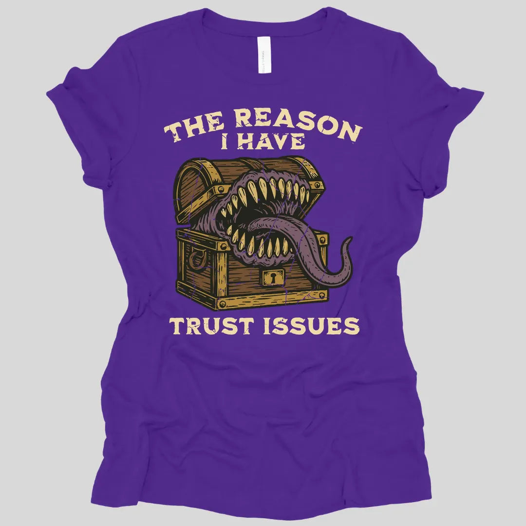 Printify T-Shirt Team Purple / S Trust Issues Mimic Women's T-shirt