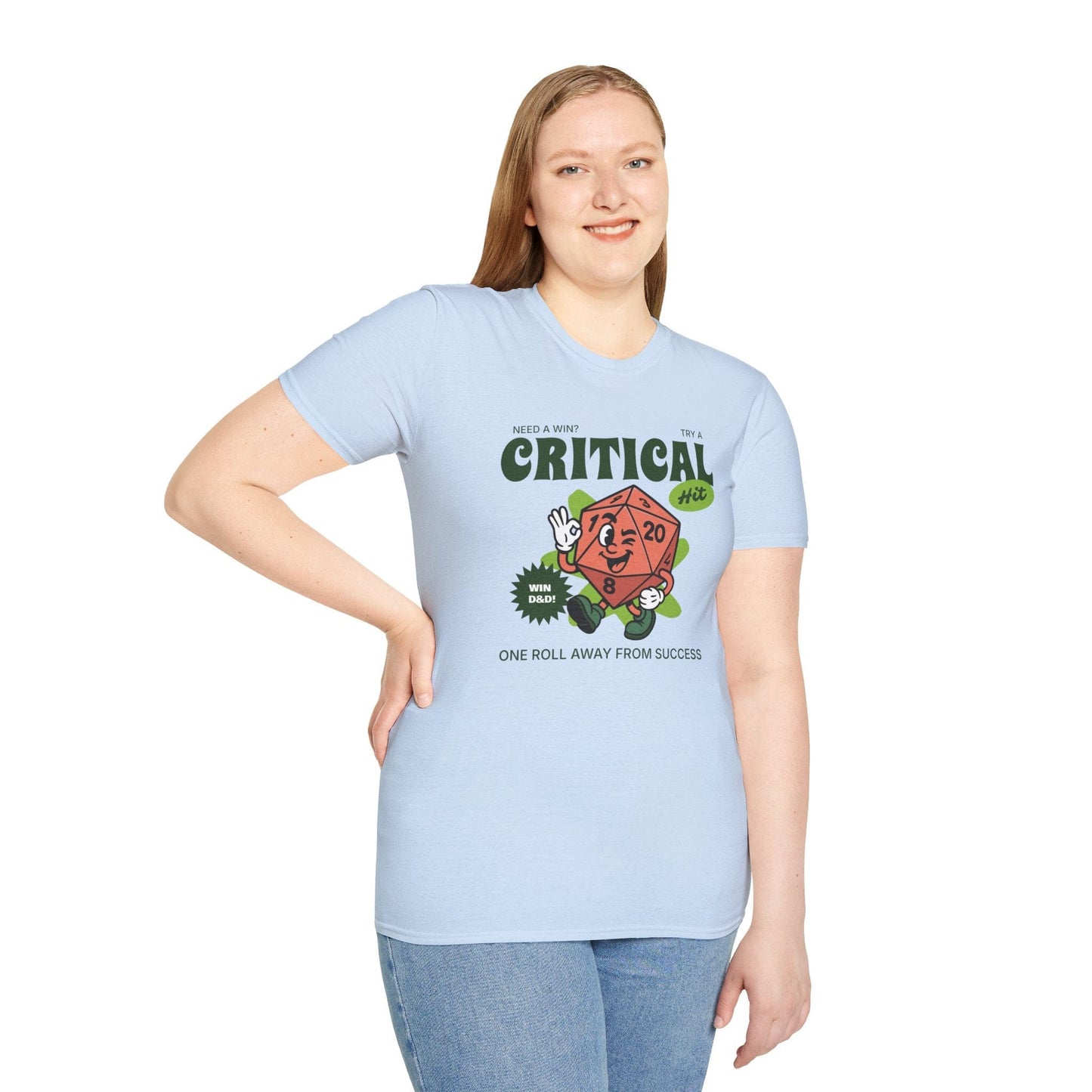 Printify T-Shirt Vintage D20 Critical Hit T-Shirt