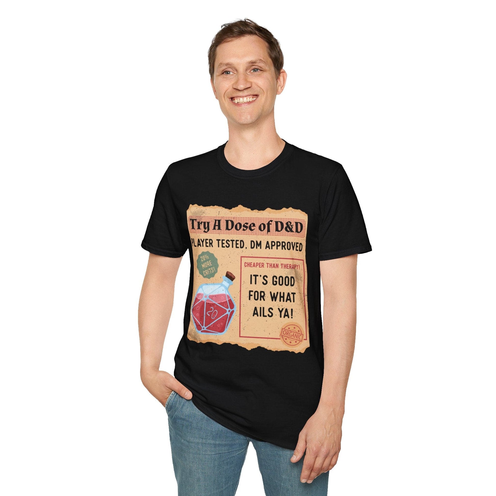 Printify T-Shirt Vintage DnD Health Potion T-Shirt