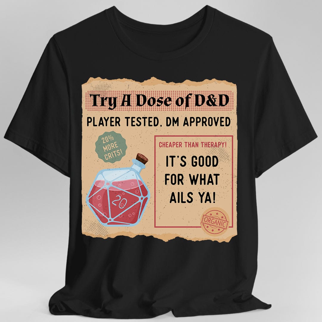 Printify T-Shirt Black / S Vintage DnD Health Potion T-Shirt