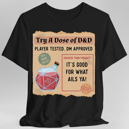 Printify T-Shirt Black / S Vintage DnD Health Potion T-Shirt