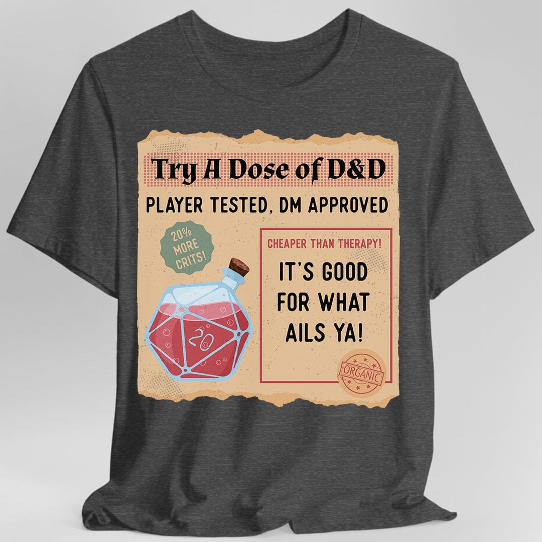 Printify T-Shirt Dark Heather / S Vintage DnD Health Potion T-Shirt