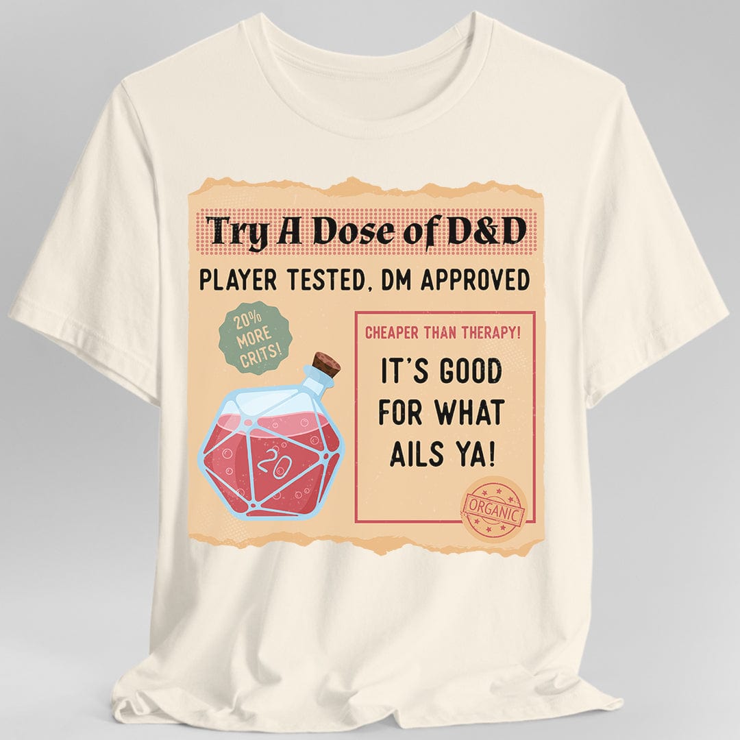 Printify T-Shirt Natural / S Vintage DnD Health Potion T-Shirt