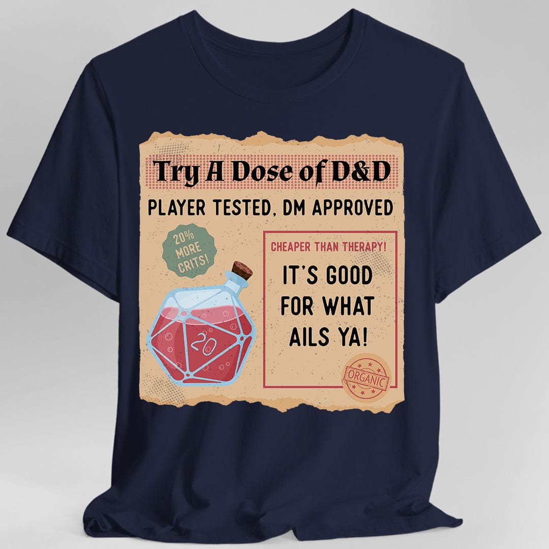 Printify T-Shirt Navy / S Vintage DnD Health Potion T-Shirt