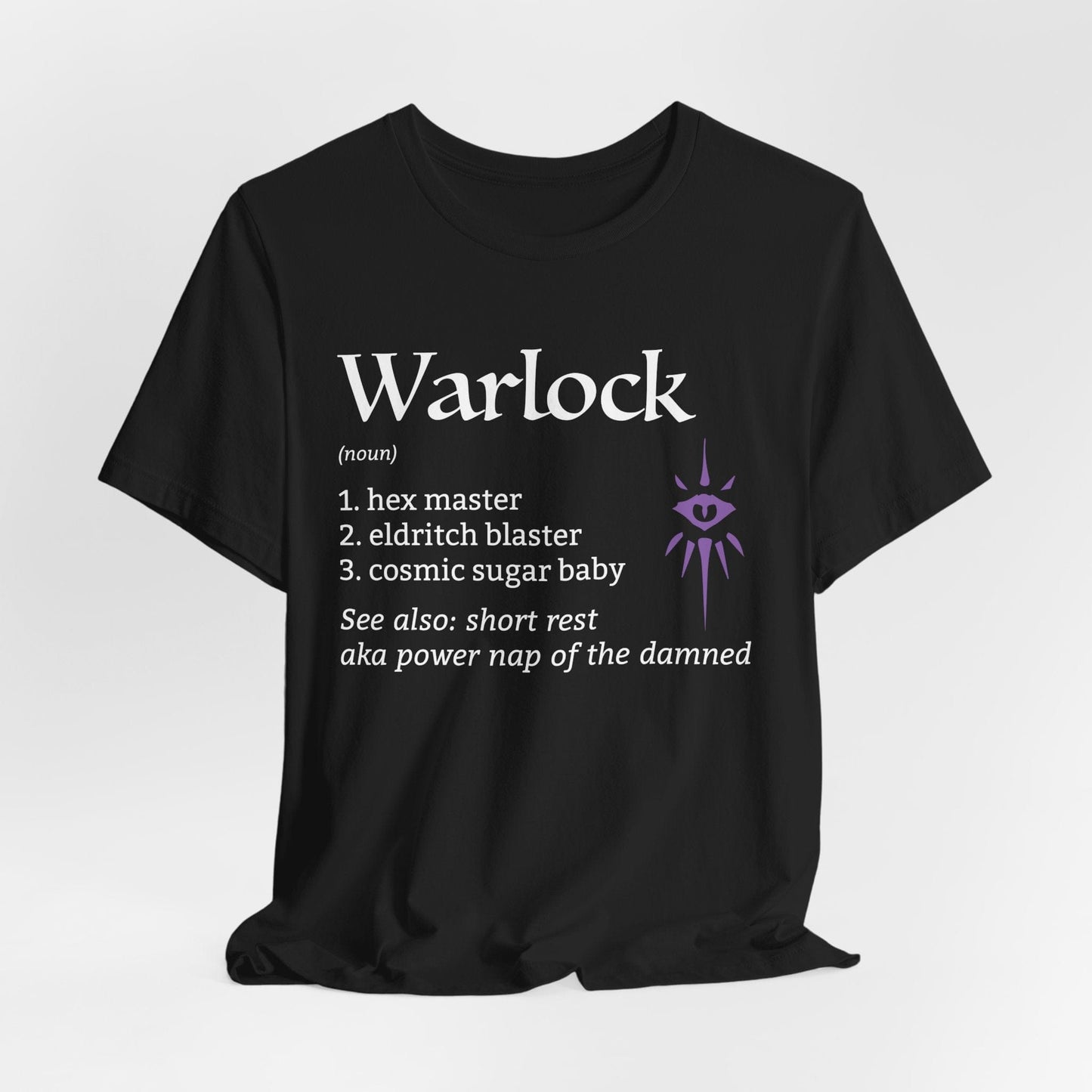 Printify T-Shirt Black / S Warlock Class Definition T-Shirt
