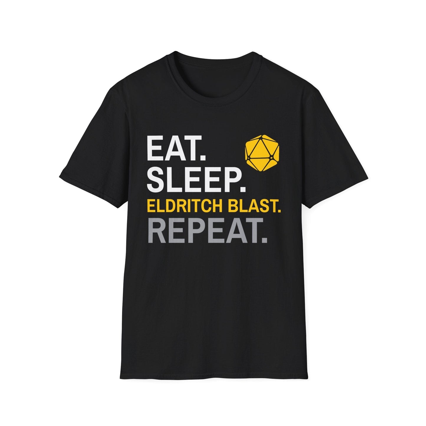 Printify T-Shirt Black / S Warlock Class T-Shirt – 'Eat, Sleep, Eldritch Blast, Repeat'
