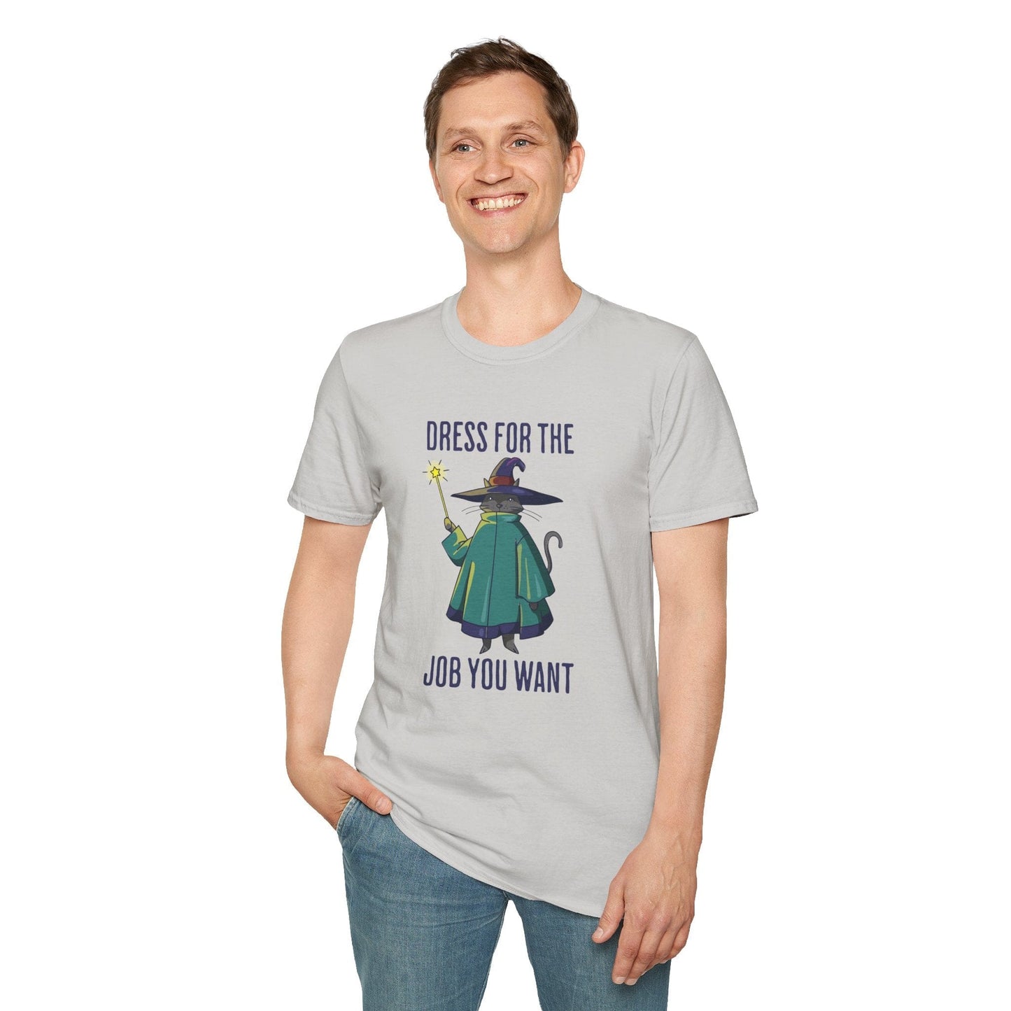 Printify T-Shirt Wizard Cat T-Shirt - Dress For The Job You Want