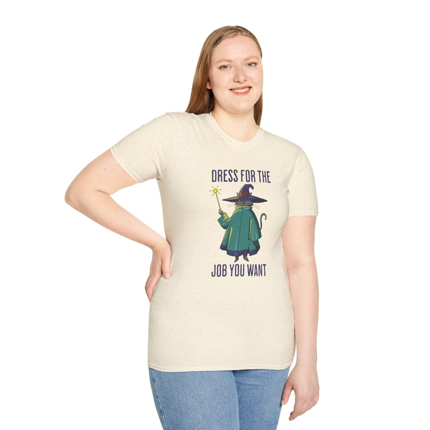 Printify T-Shirt Wizard Cat T-Shirt - Dress For The Job You Want