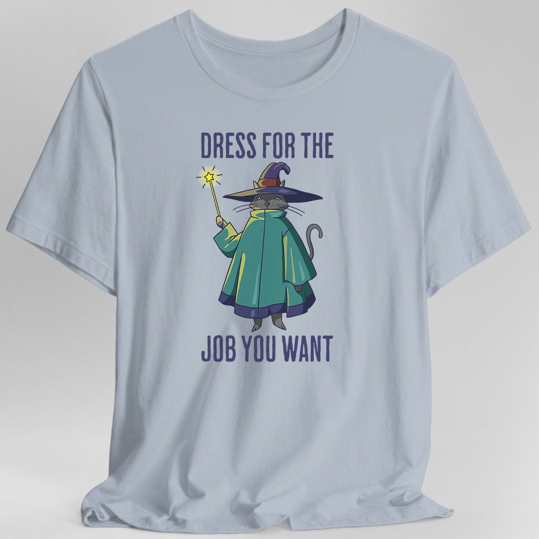 Printify T-Shirt Light Blue / S Wizard Cat T-Shirt - Dress For The Job You Want