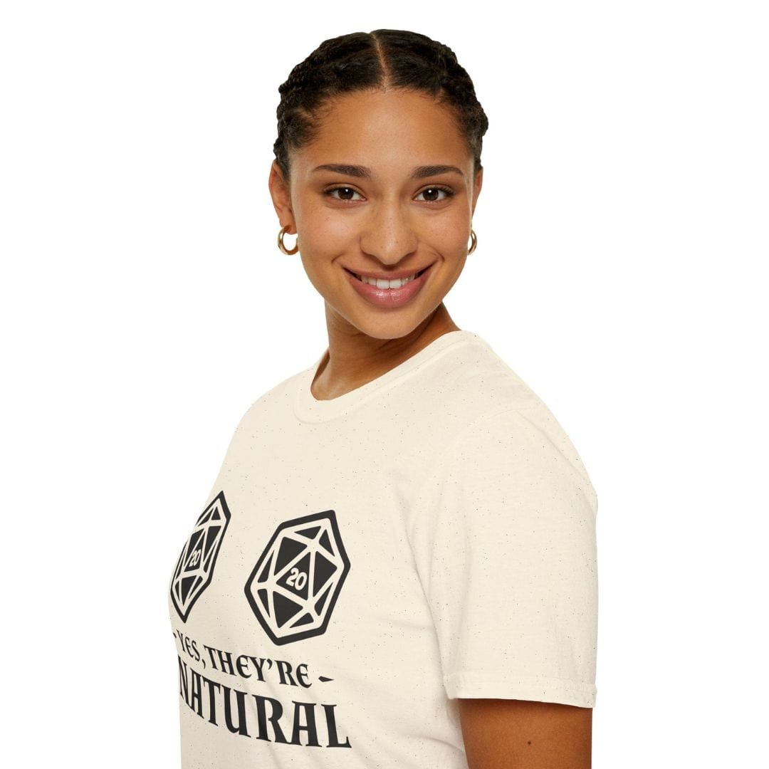 Printify T-Shirt Yes They're Natural DnD Shirt
