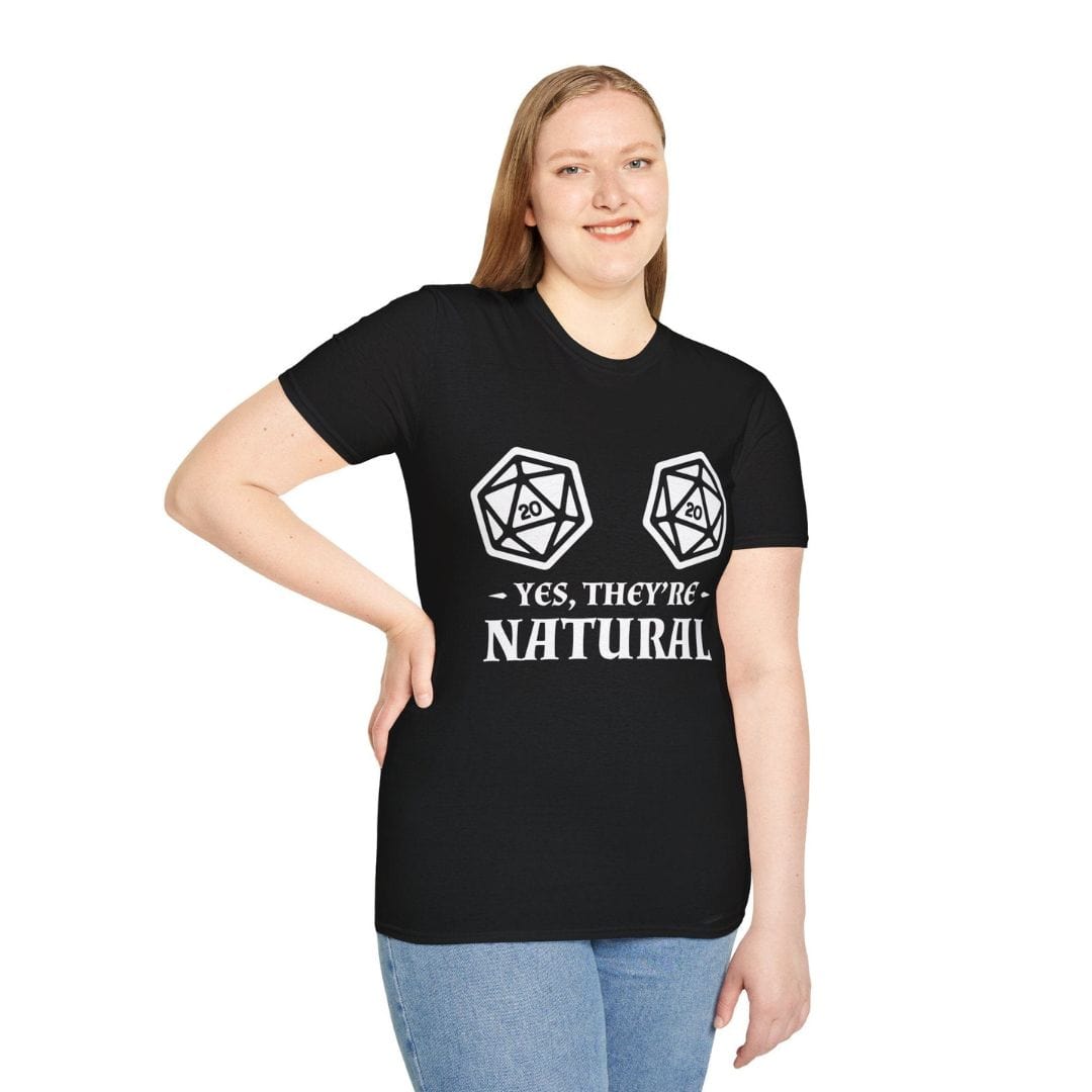 Printify T-Shirt Yes They're Natural DnD Shirt