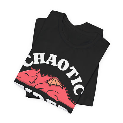 Alignment: Chaotic Tired T-shirt Color: Black Size: S