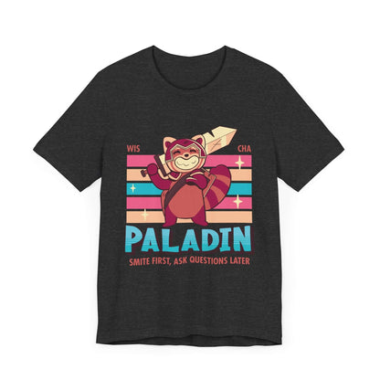 DnD Paladin Shirt - D&D Kawaii Class T-shirt Color: Dark Grey Heather Size: S