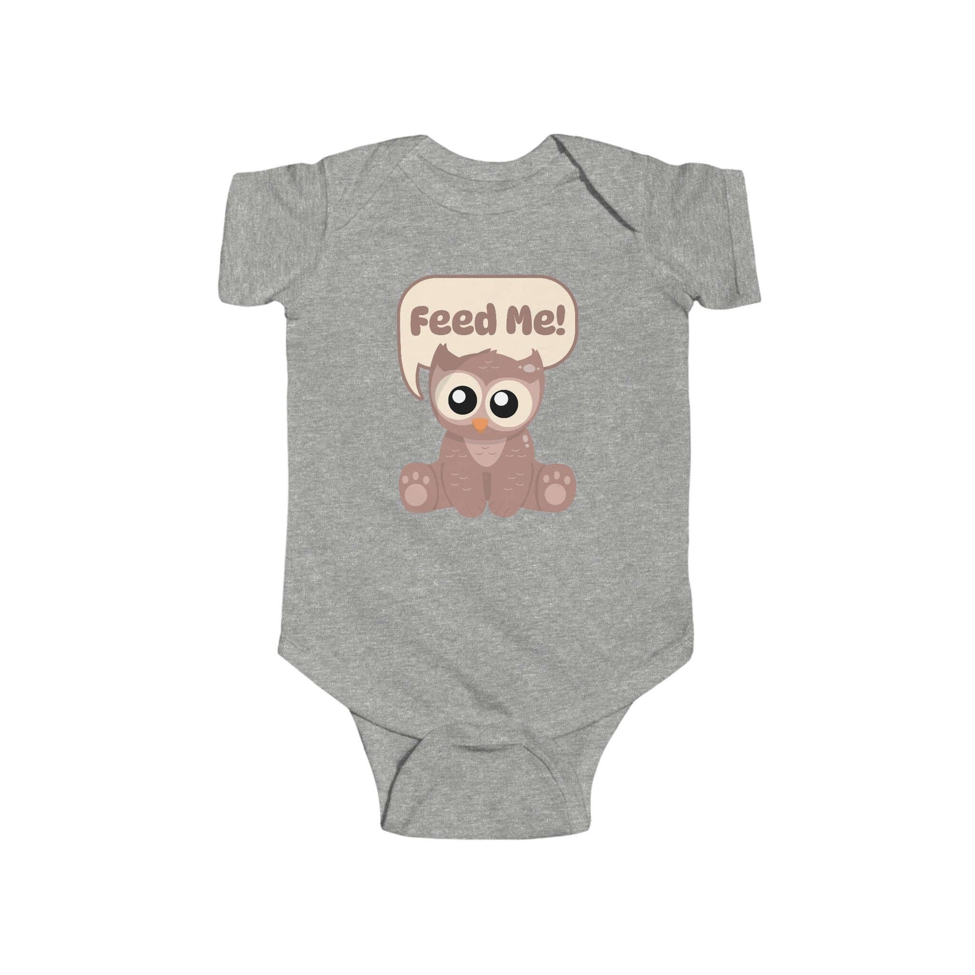 D&D Baby Bodysuit Owlbear Feed Me Color: Heather Size: NB (0-3M)