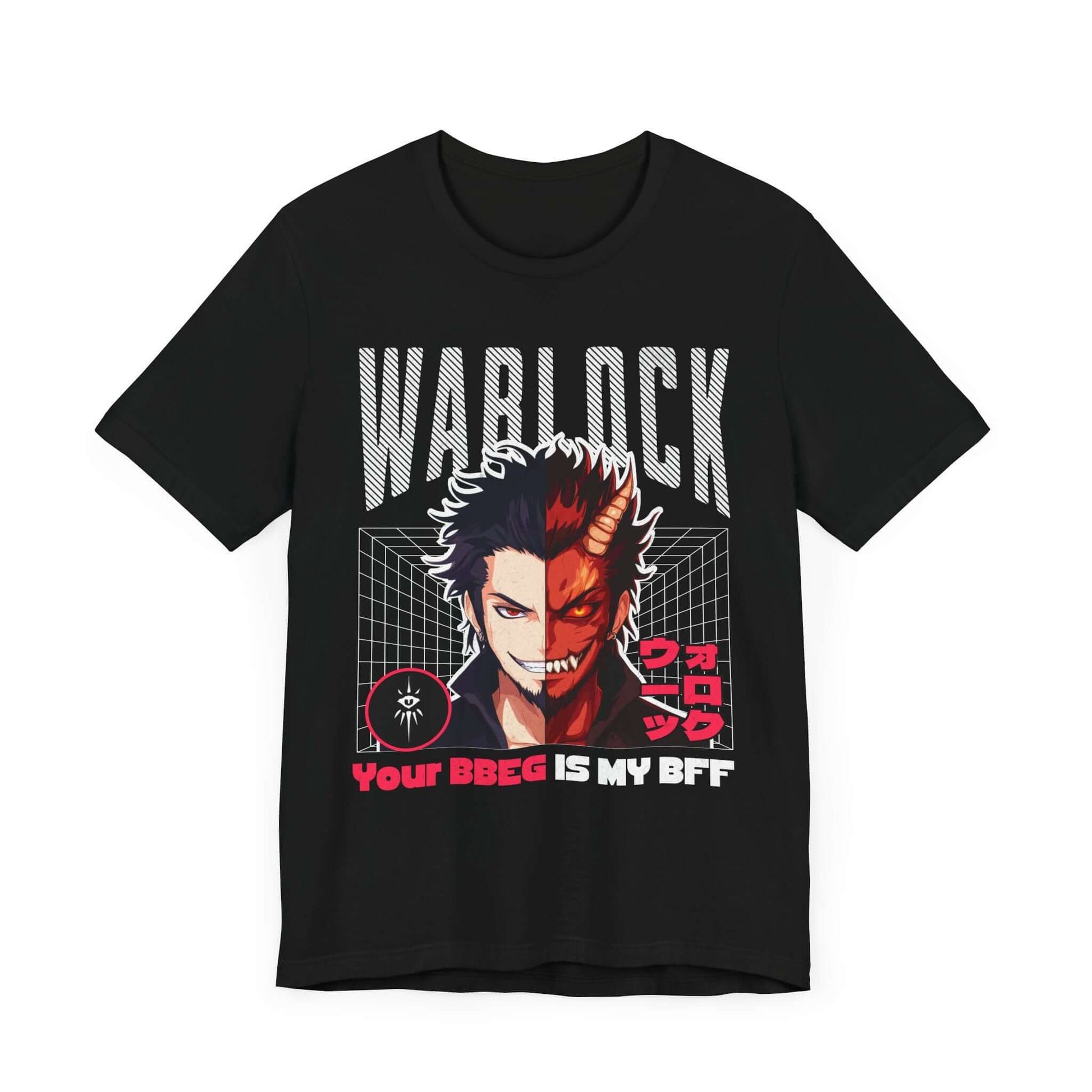 DnD Warlock T-shirt - Your BBEG Is My BFF Color: Black Size: S