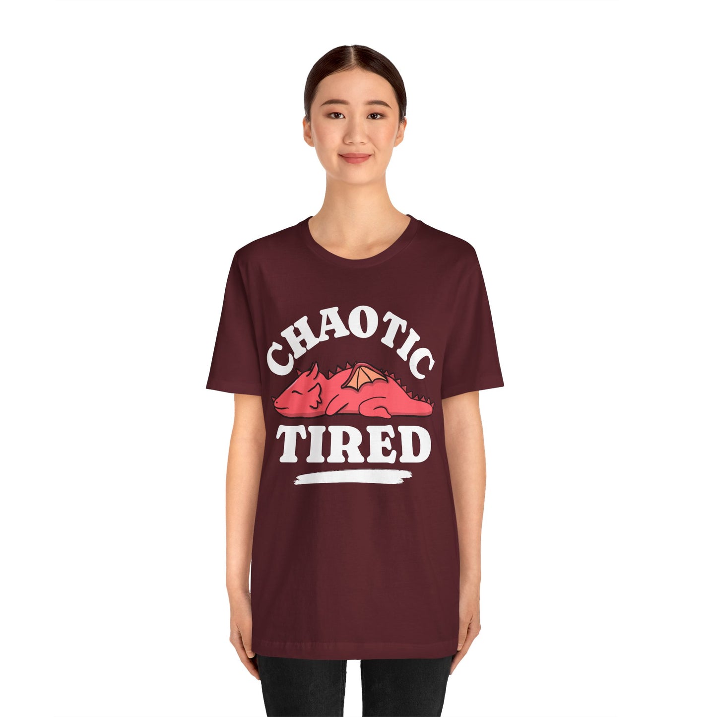 Alignment: Chaotic Tired T-shirt Color: Black Size: S