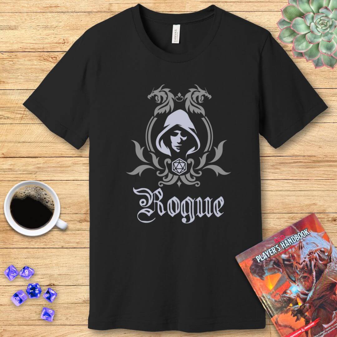 D&D Rogue Class Emblem T-Shirt Color: Army Size: S