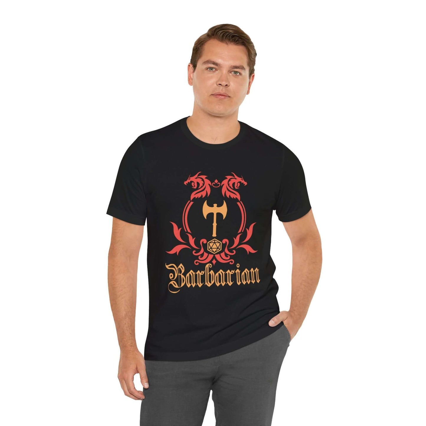 D&D Barbarian Class Emblem T-shirt Color: Black Size: S