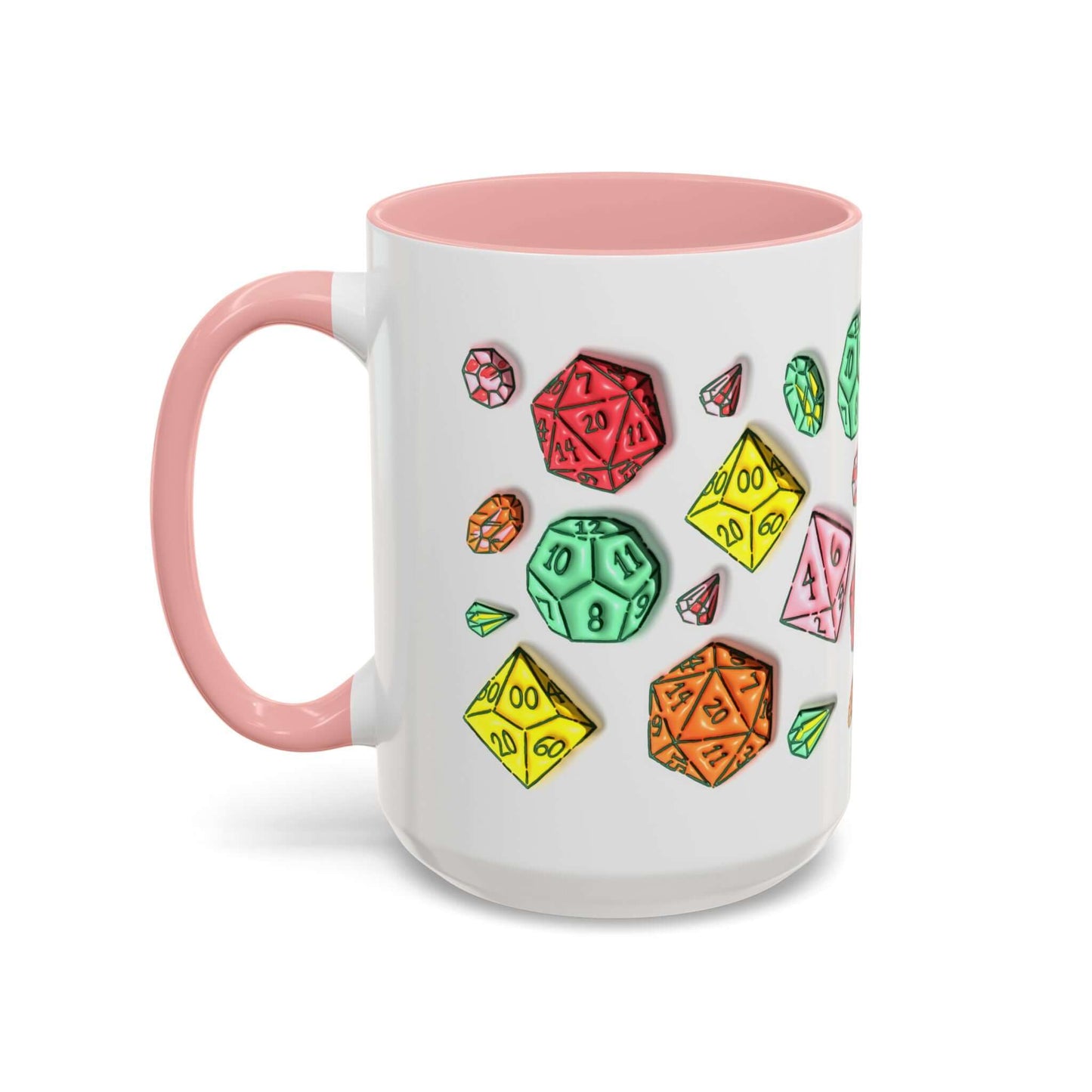 D&D Faux 3D Dice Mug Size: 15oz Color: Pink