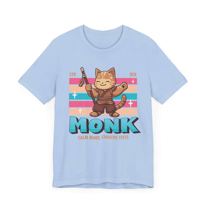 DnD Monk Shirt - D&D Kawaii Class T-shirt Color: Baby Blue Size: S