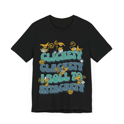 Clickety Clackety I Roll To Attackety Cat Dice T-Shirt Color: Black Size: S