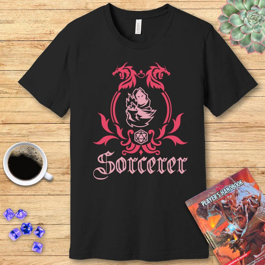 D&D Sorcerer Class Emblem T-Shirt Color: Black Size: S