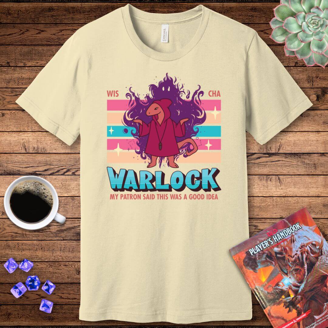 DnD Warlock Shirt - D&D Kawaii Class T-shirt Color: Baby Blue Size: S