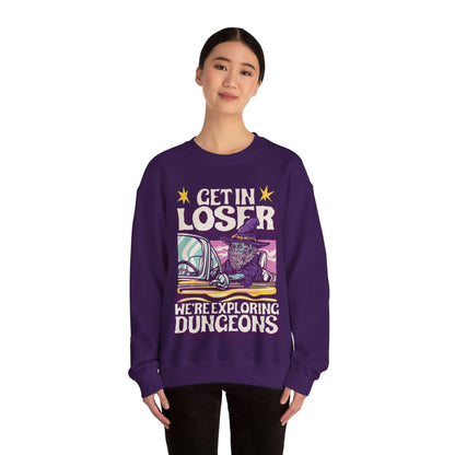 D&D Get In Loser Sweatshirt Size: S Color: Dark Heather