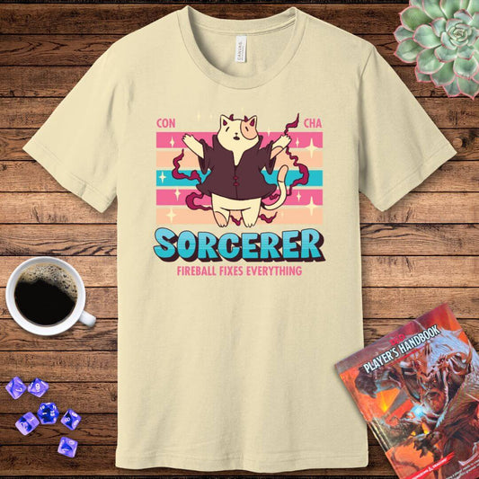 DnD Sorcerer Shirt - D&D Kawaii Class T-shirt Color: Baby Blue Size: S