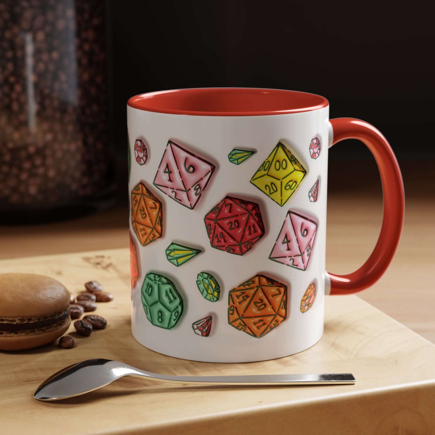 D&D Faux 3D Dice Mug Size: 11oz Color: Black