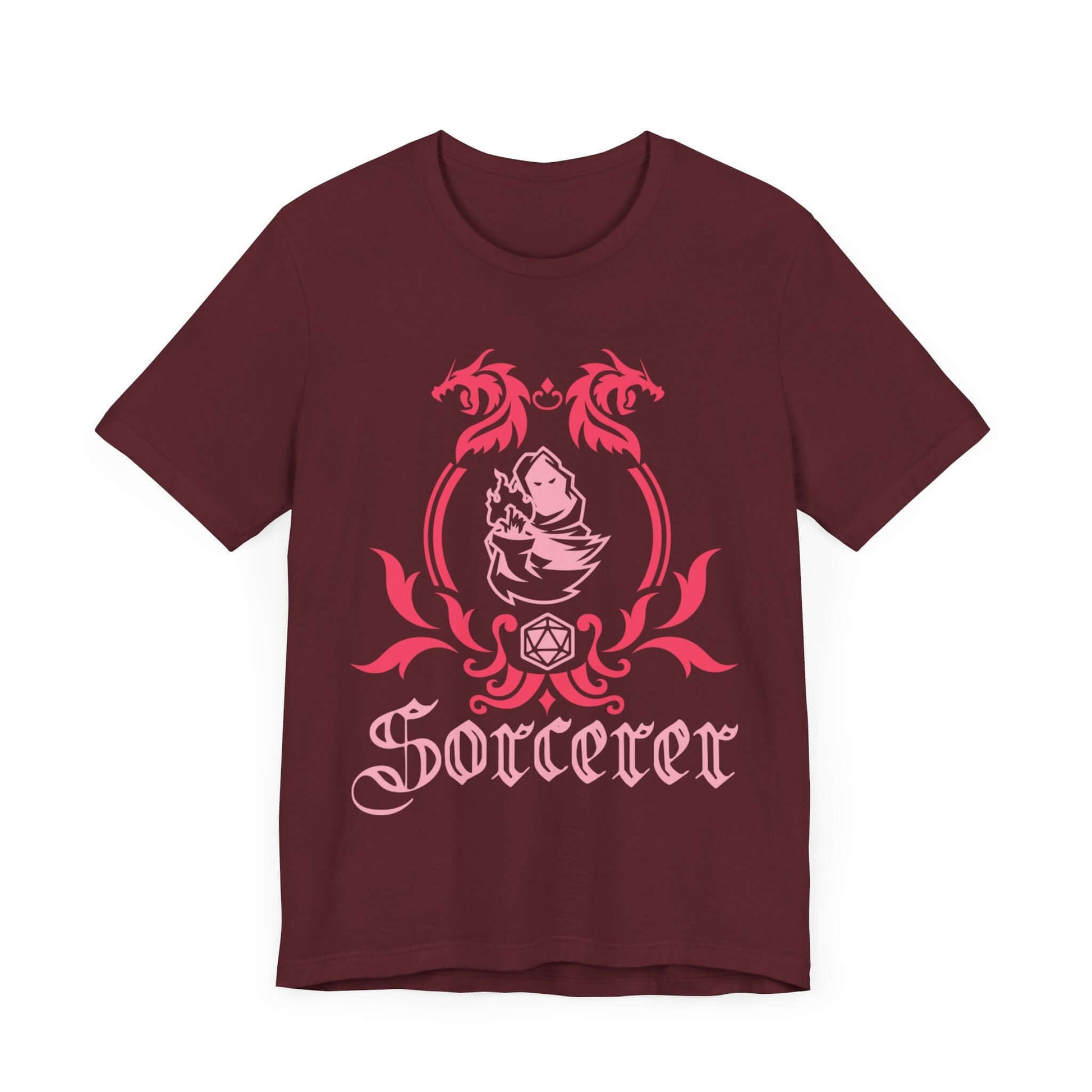 D&D Sorcerer Class Emblem T-Shirt Color: Maroon Size: S