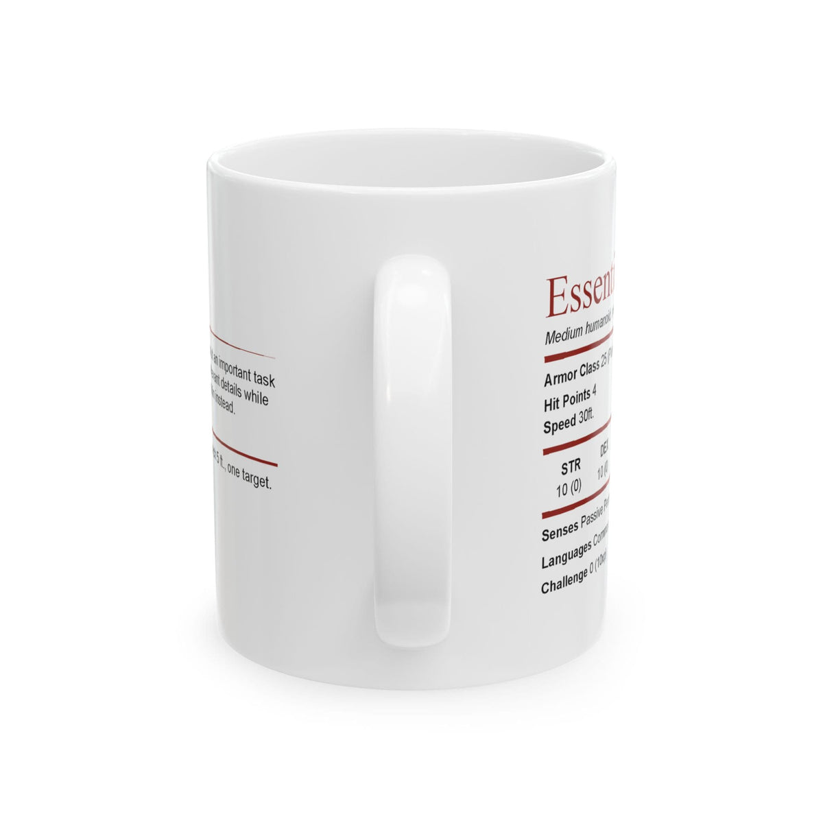 D&D Essential NPC Stat Block Mug