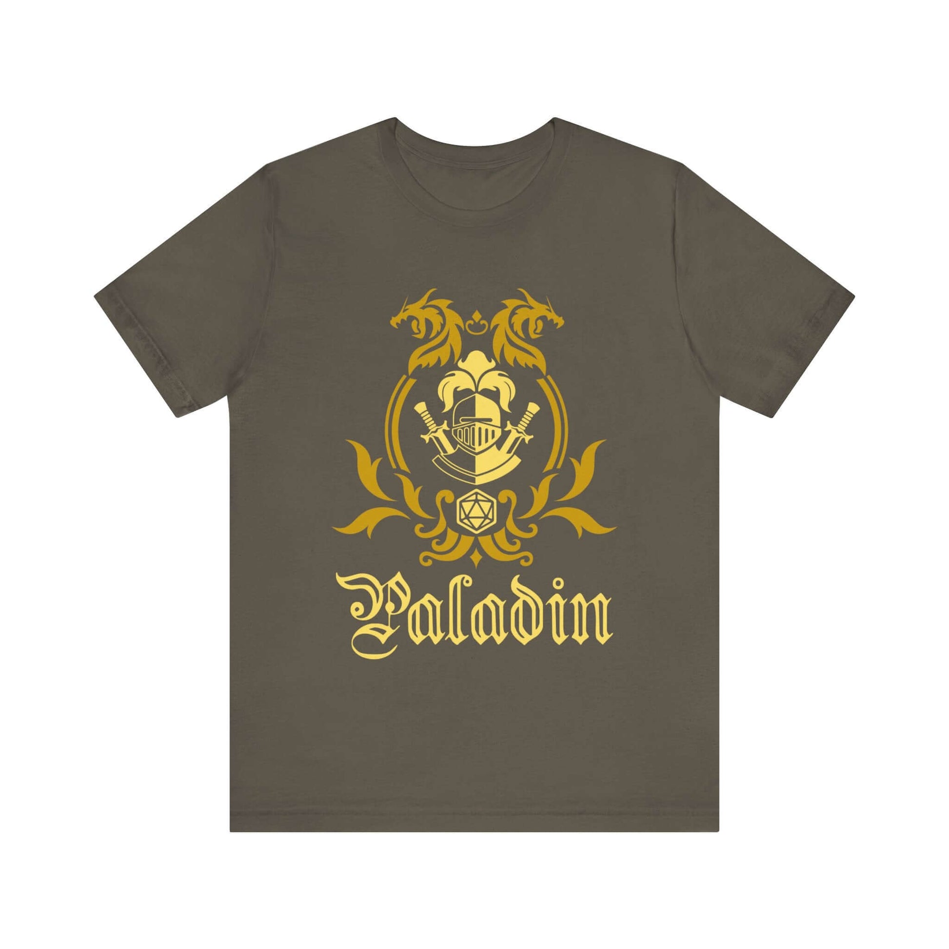 D&D Paladin Class Emblem T-Shirt Color: Army Size: S