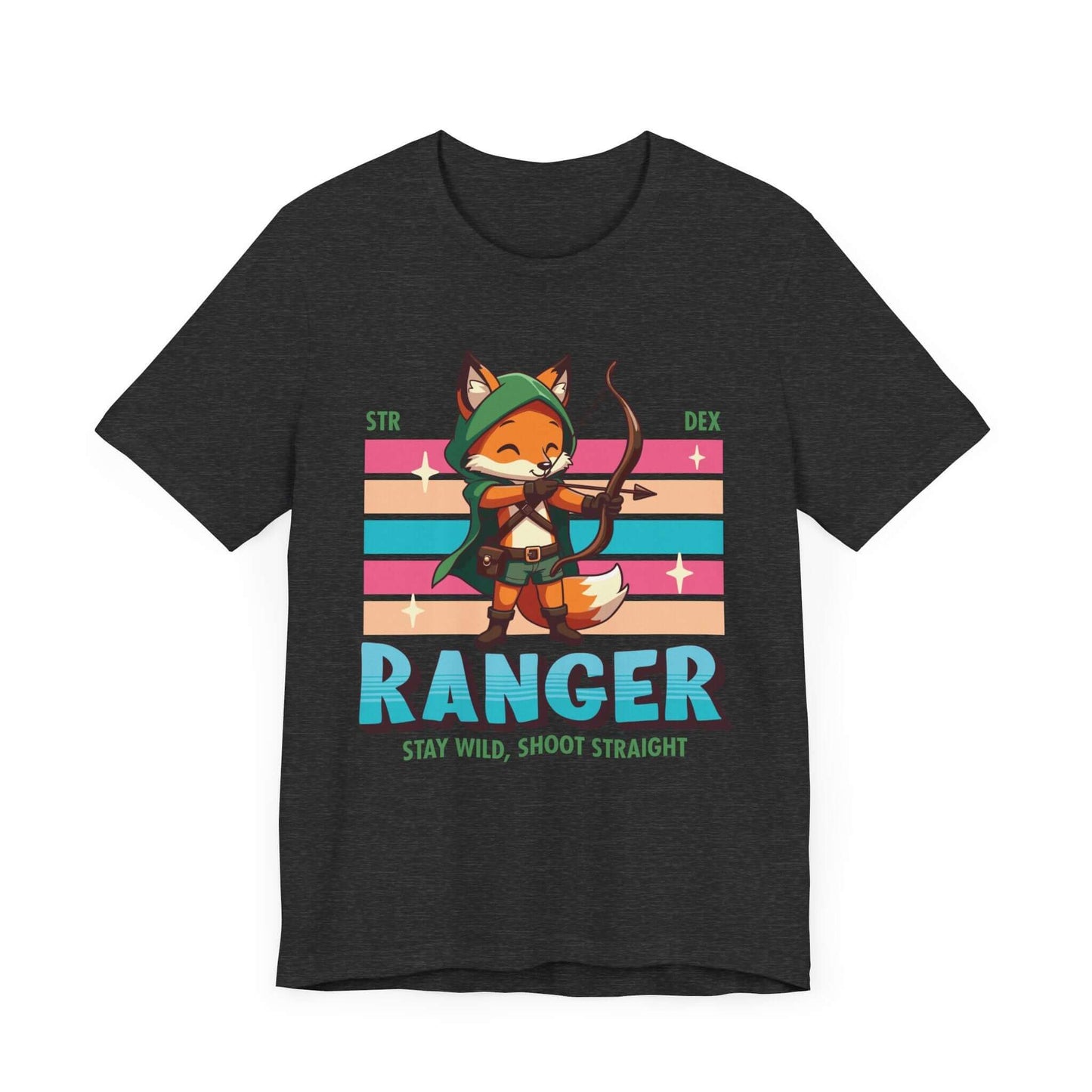 DnD Ranger Shirt - D&D Kawaii Class T-shirt Color: Dark Grey Heather Size: S