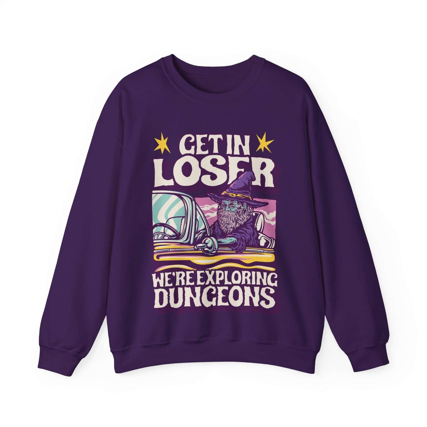 D&D Get In Loser Sweatshirt Size: S Color: Purple