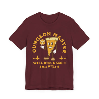 D&D Dungeon Master for Pizza T-Shirt Color: Maroon Size: S