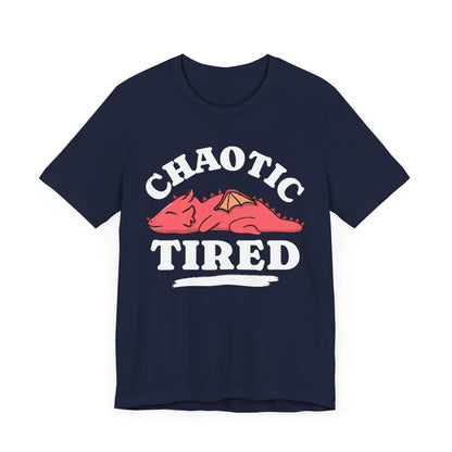 Alignment: Chaotic Tired T-shirt Color: Navy Size: S