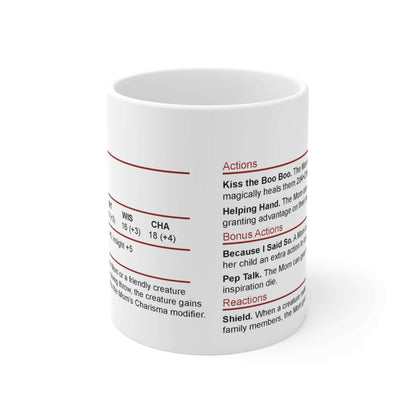 D&D Mom Stat Block Mug Size: 11oz