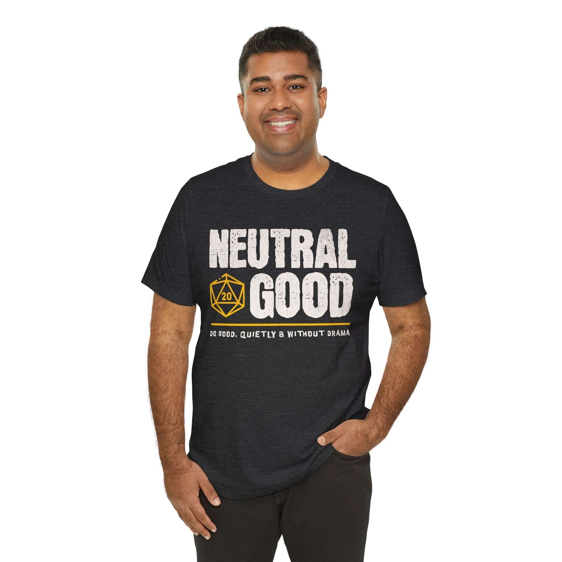 Neutral Good Shirt - DnD Alignment T-shirt Color: Black Size: S