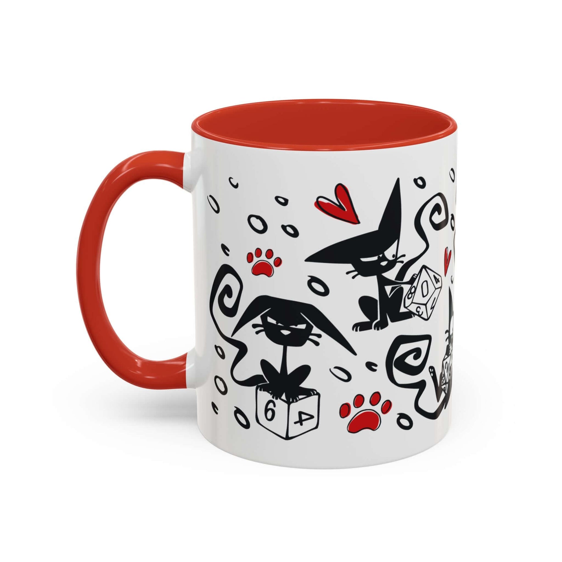 D&D Cat Dice Mug Size: 11oz Color: Black