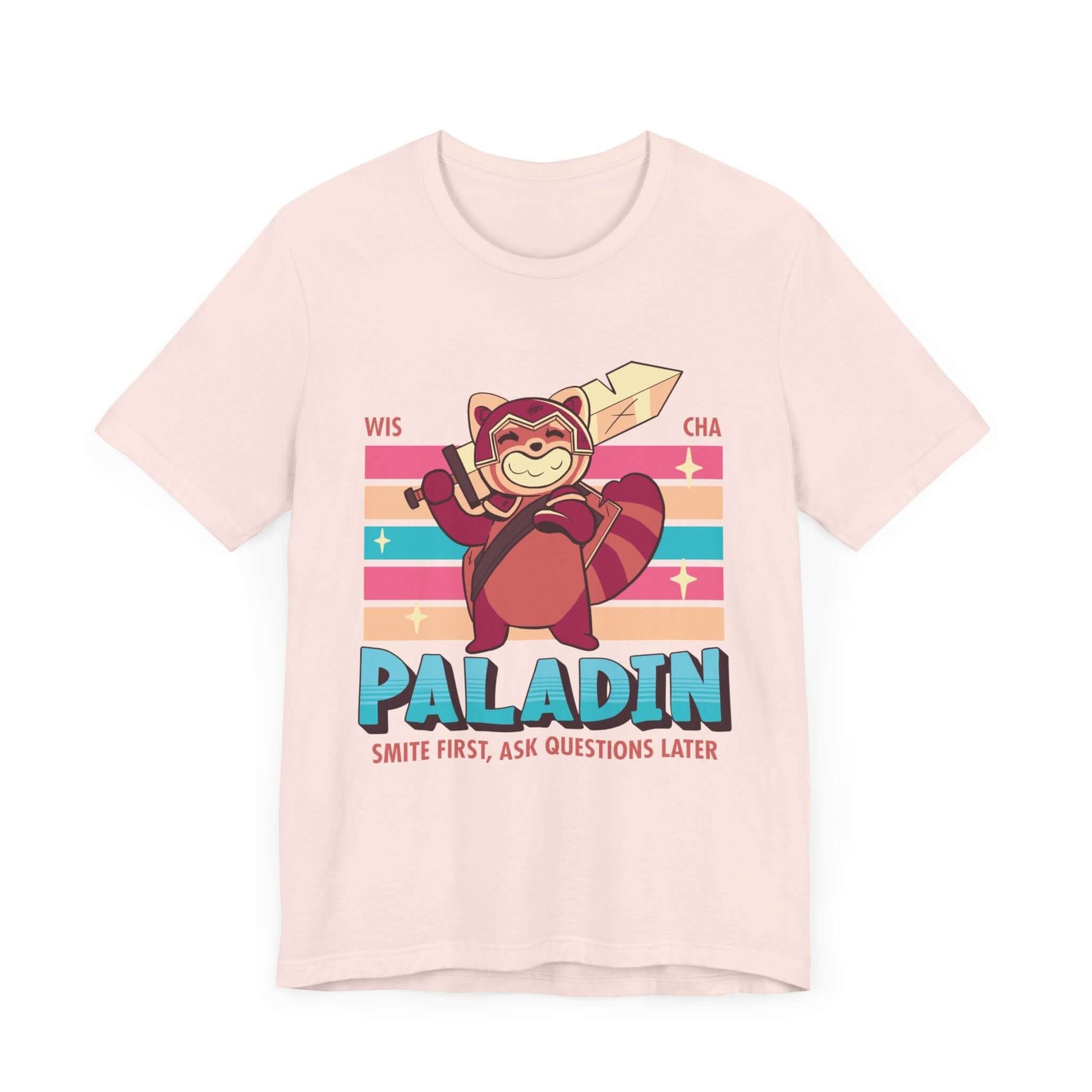 DnD Paladin Shirt - D&D Kawaii Class T-shirt Color: Soft Pink Size: S