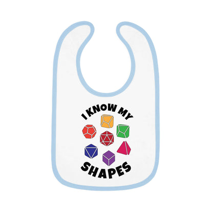 New DnD Baby Bib I know My Shapes Color: White/Light Blue Size: One size