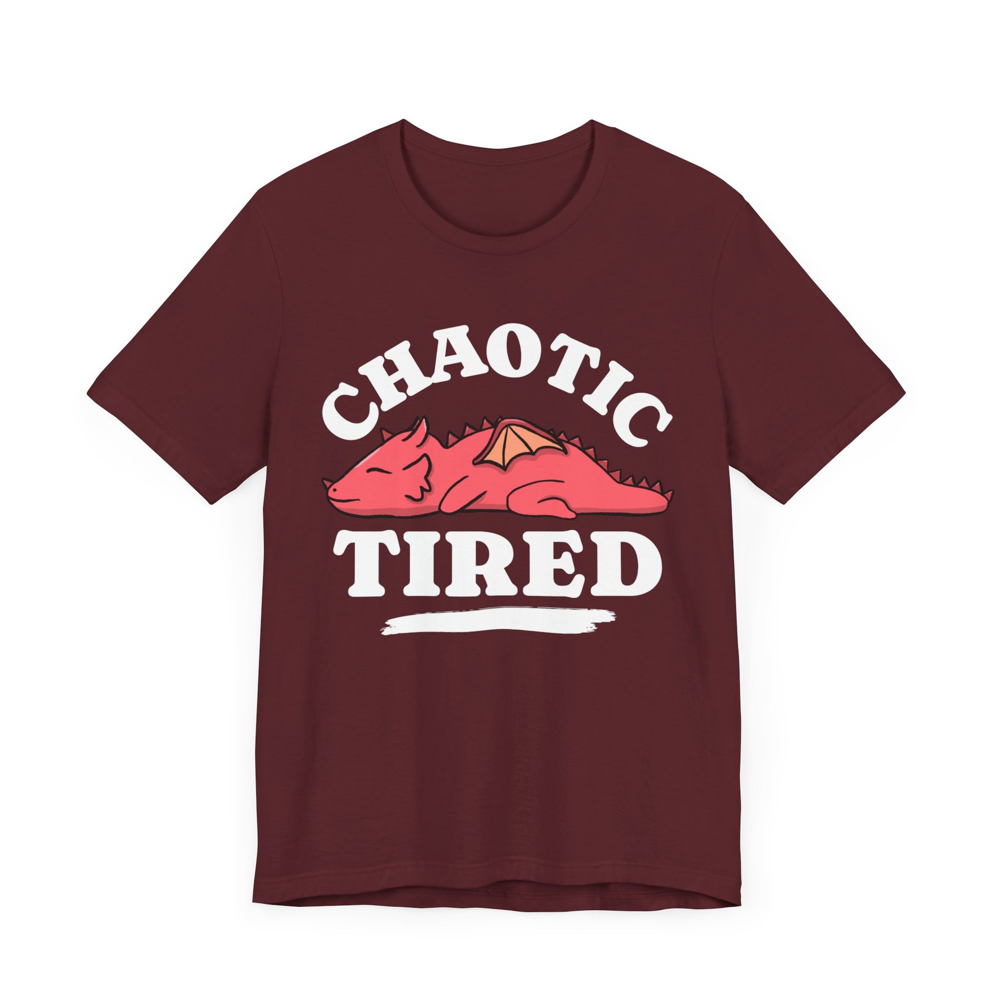 Alignment: Chaotic Tired T-shirt Color: Maroon Size: S