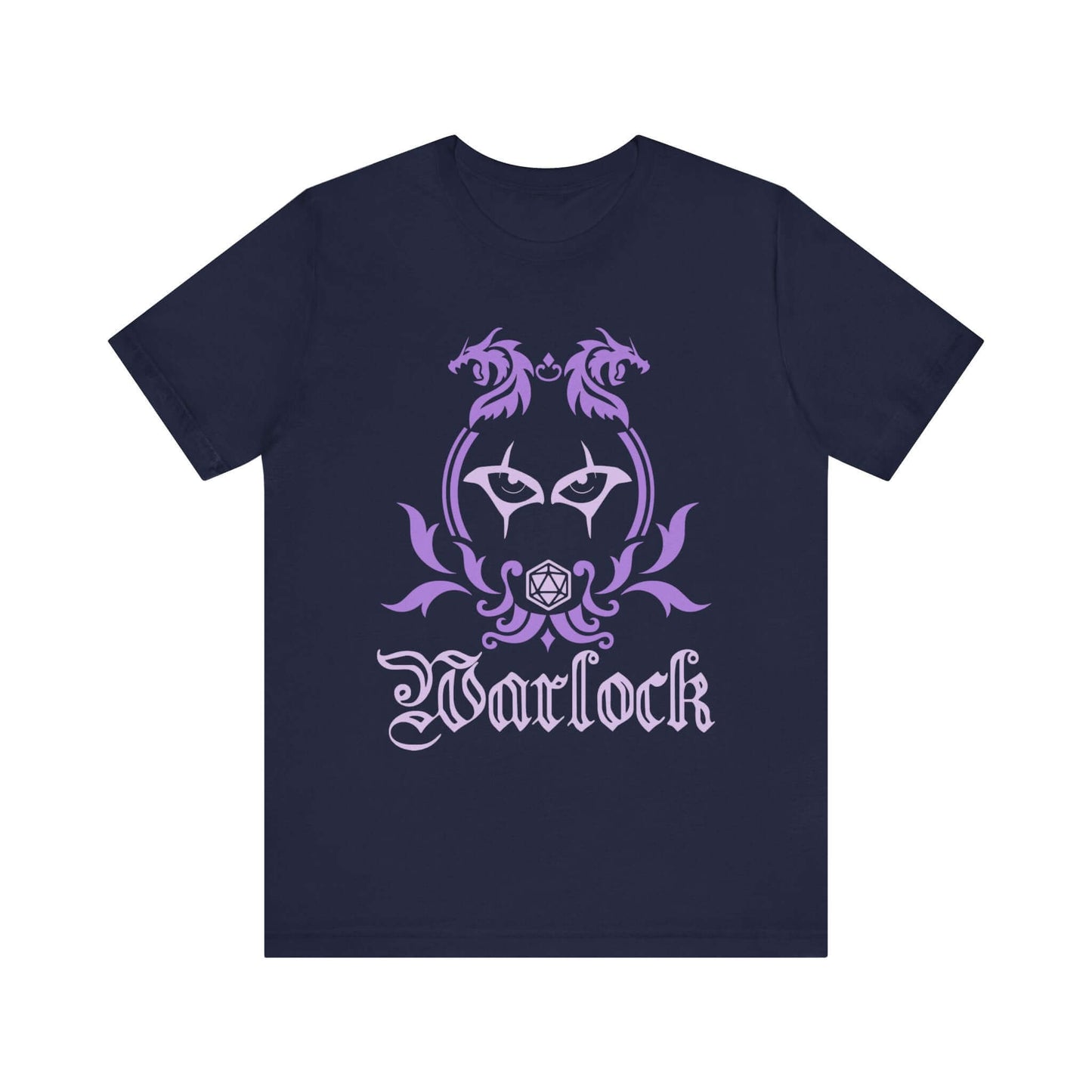 D&D Warlock Class Emblem T-Shirt Color: Navy Size: S