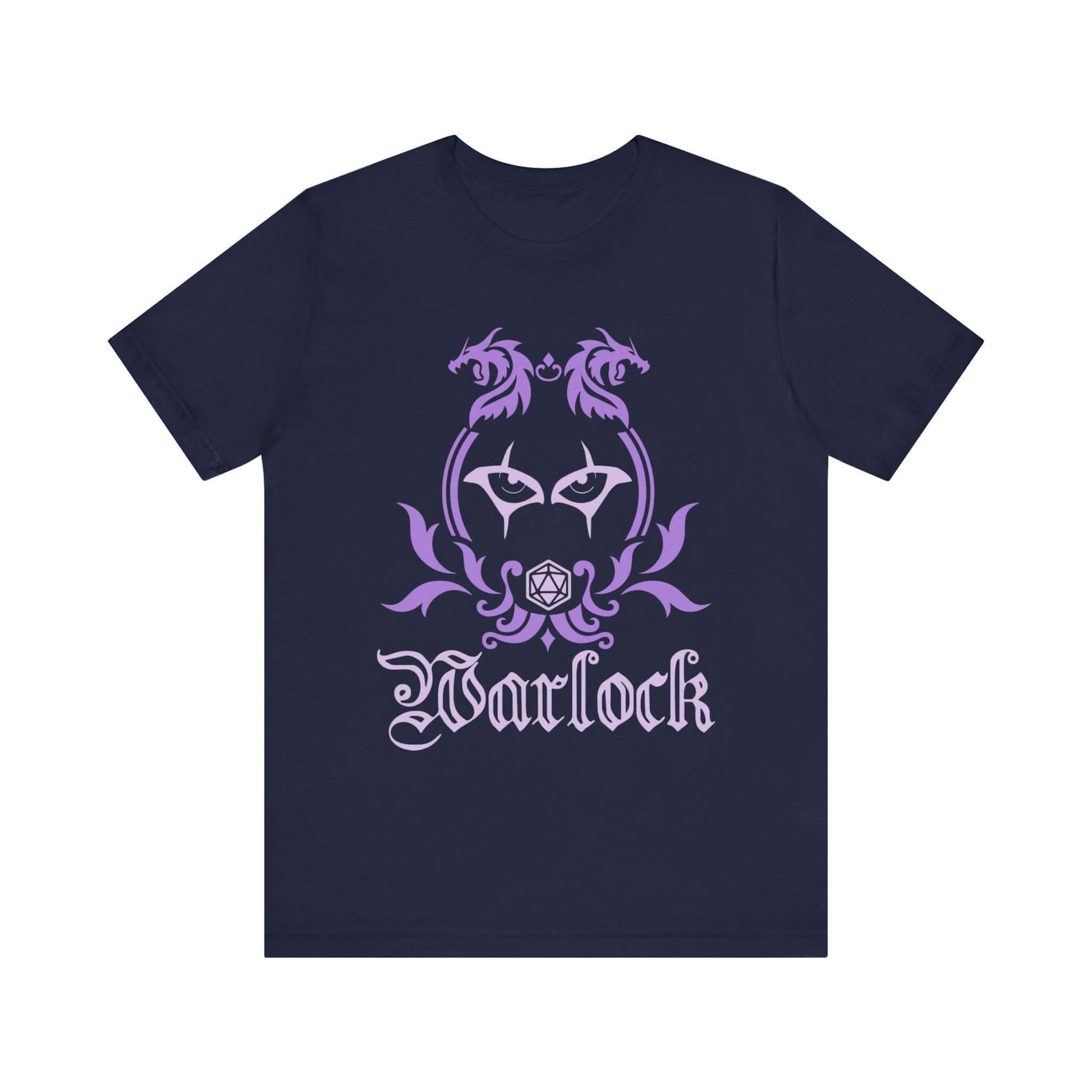 D&D Warlock Class Emblem T-Shirt Color: Navy Size: S