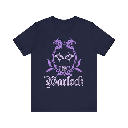 D&D Warlock Class Emblem T-Shirt Color: Navy Size: S