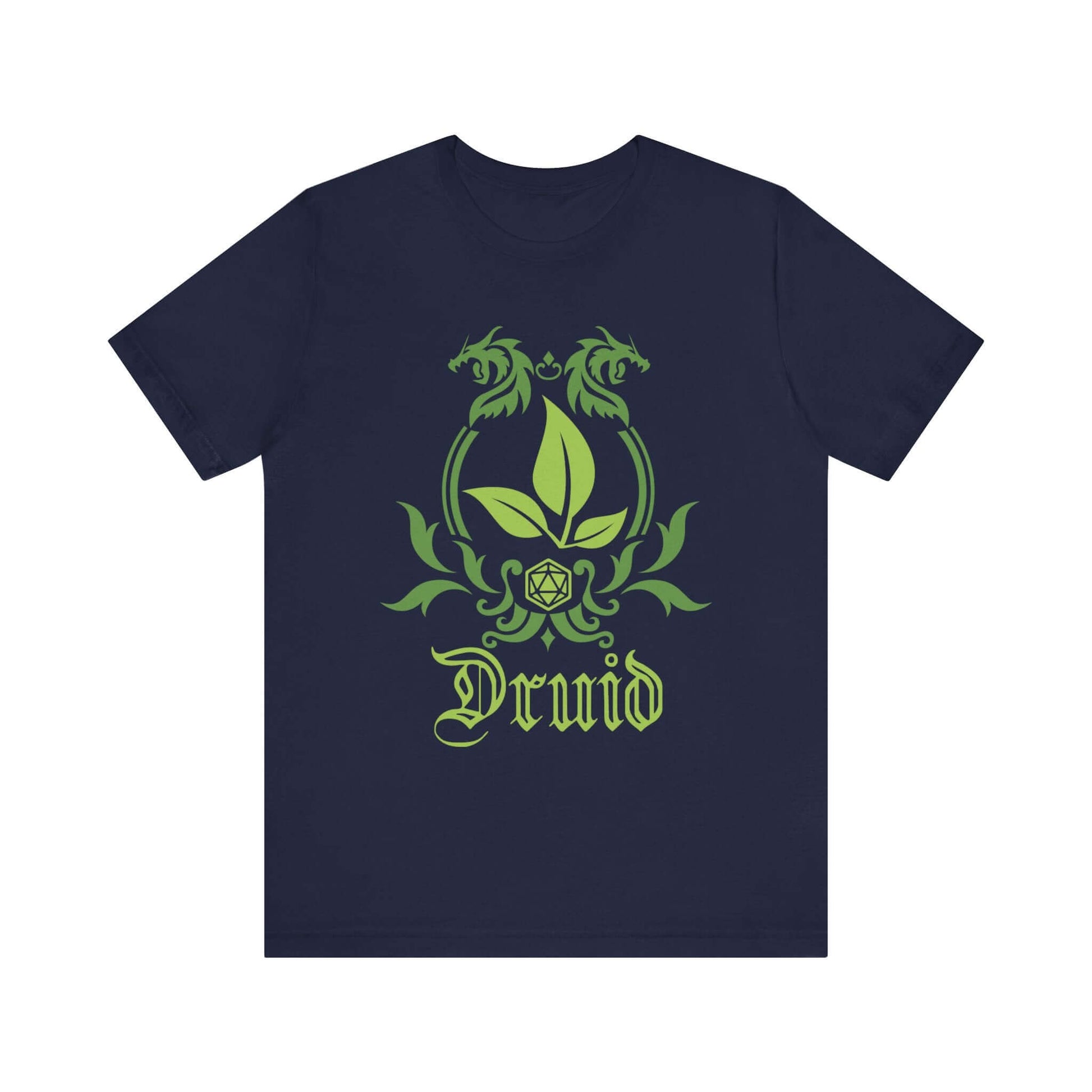 D&D Druid Class Emblem T-Shirt Color: Navy Size: S