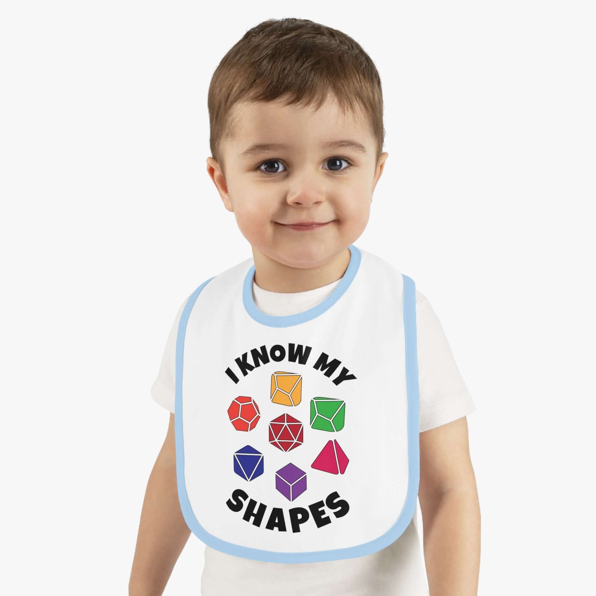 New DnD Baby Bib I know My Shapes Color: White/Black Size: One size